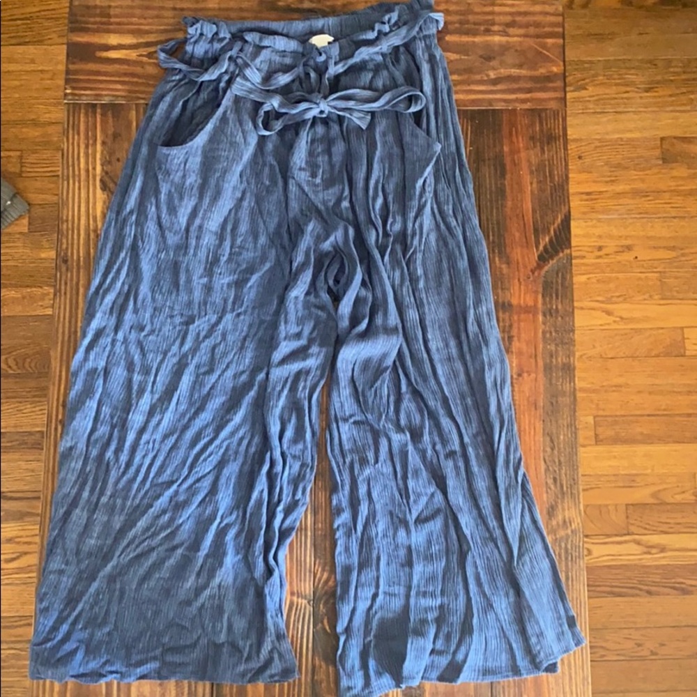 Caslon  dark blue wide leg flowy pants